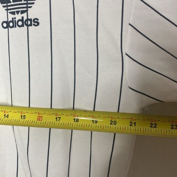 ADIDAS Originals Women’s Striped Oversized Sweatshirt with Trefoil Front Logo S - Picture 6 of 10